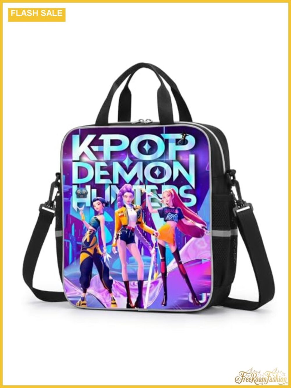 Cartoon Convertible Nylon Crossbody Bag 4-in-1 Shoulder Tote Backpack